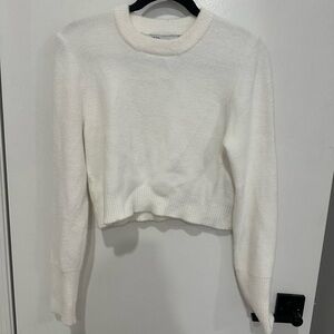 Zara Elegant White Knit Top
